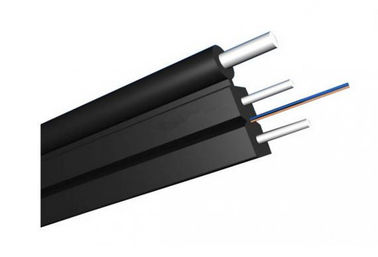 chất lượng  Black LSZH Sheath 1 Core Indoor Digital Fibre Optic Cable With Steel Wire FRP Strengthen FTTH nhà máy