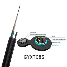chất lượng  GYXTC8S Self - Support Outdoor Armoured Fiber Optic Cable 12 Core Figure 8 Type for Duct or Aerial nhà máy
