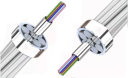 chất lượng  48 Core Outdoor Aerial ACS Armoured OPGW(Optical fiber composite overhead ground wire) Fiber Optic Cable nhà máy