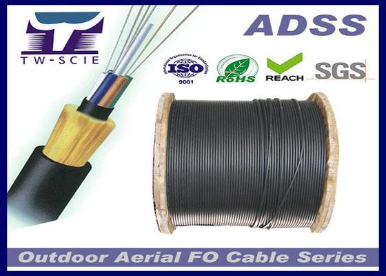 Cáp quang bọc thép ADSS linh hoạt cao điện môi OEM Không có vật liệu kim loại trong cấu trúc