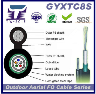 12 Core Self - Support Loose Tube Single Mode Cáp quang chặn nước Băng