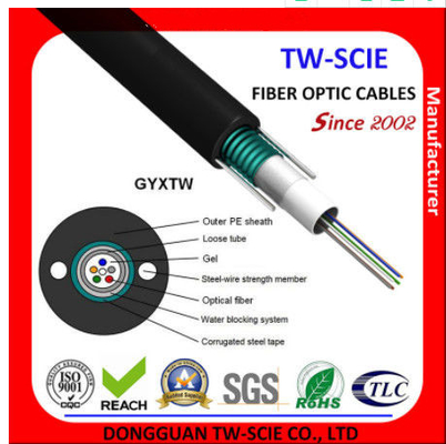 G652D Single Mode Loose Tube Cáp quang Trung Quốc GYXTW cho trên không ngoài trời