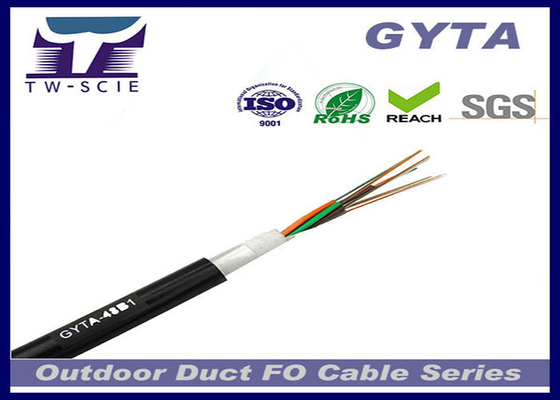 GYTA/GYTA53 Cáp quang sợi ngoài trời mắc kẹt Dây thép tăng cường kim loại Thành viên với mô hình đơn