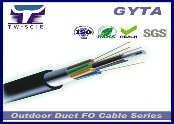 GYTA/GYTA53 Cáp quang sợi ngoài trời mắc kẹt Dây thép tăng cường kim loại Thành viên với mô hình đơn