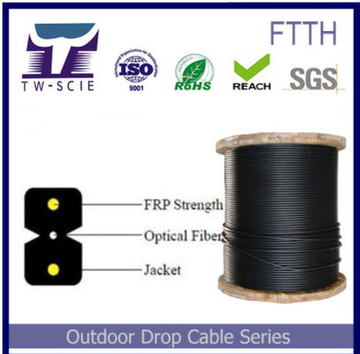 Cáp quang FTTH 2 lõi trong nhà được bảo vệ, cáp thả sợi dễ dàng đặt