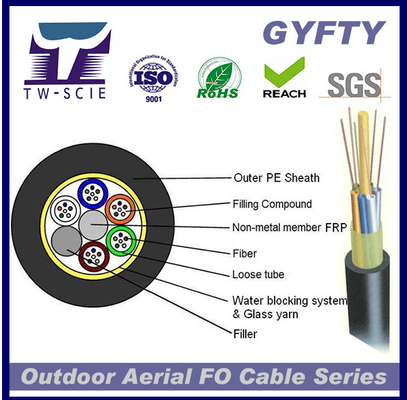 GYFTY 24cores FRP Loose Tube Cáp mạng cáp quang ngoài trời không bọc thép