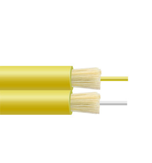 Cáp đệm sợi quang kép Zip-Cord mật độ cao với sợi đính kèm zip cho các ứng dụng trong nhà / ngoài trời linh hoạt