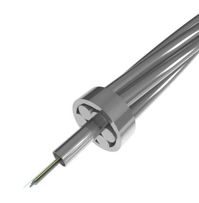 OPGW Thiết kế điển hình của ống thép không gỉ được bao phủ trung tâm cho lắp đặt trên không truyền thông điện