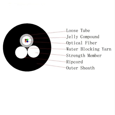 12core Outdoor Span 80m 100m As Drop Optical Fiber Mini ADSS Cáp quang sợi