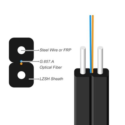 GJYXFCH ngoài trời 2 lõi FRP thả cáp sợi quang FTTH cáp sợi