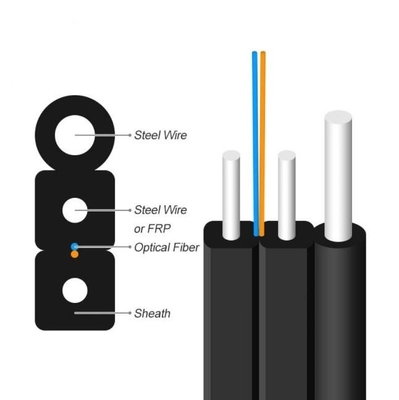 GJYXFCH ngoài trời 2 lõi FRP thả cáp sợi quang FTTH cáp sợi