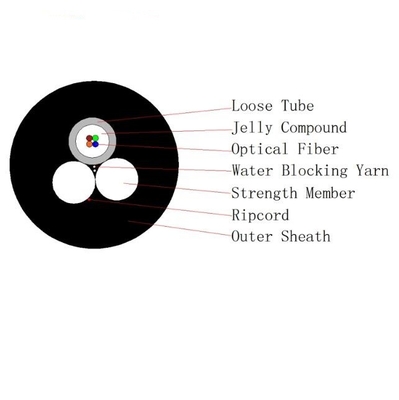 8core Outdoor Span 100m As Drop Optical Fiber Mini ADSS Cáp quang sợi