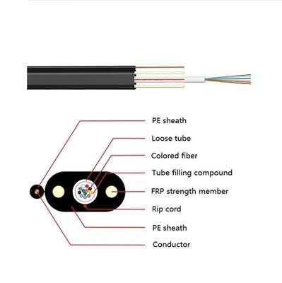 Flat Toneable Unit Tube Mini Locatable Electric Hybrid Cable Flat Optical Fiber