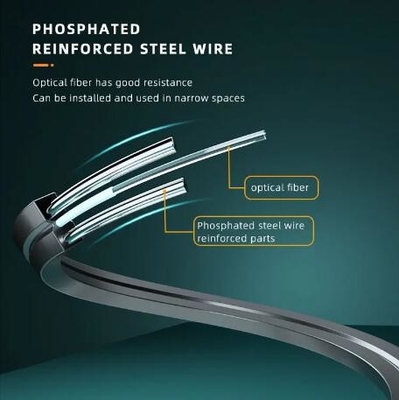 2 lõi đơn chế độ với 2 dây cáp quang sợi quang FRP FTTH GJXH