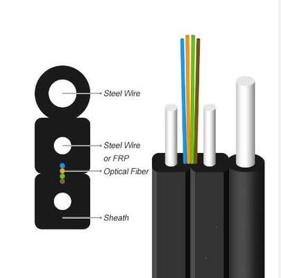 Cáp FTTH tự hỗ trợ 1 lõi đến 4 lõi Cáp quang ngoài trời trong nhà