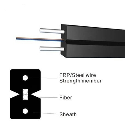 ngoài trời 1 lõi 2 lõi 4 lõi thép dây thép rơi Cáp quang sợi cho FTTH