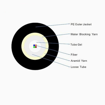 2-12 lõi ống lỏng đơn dây thông nhựa cáp quang Cst sợi quang