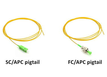SC / APC Kiểu tóc đơn sợi quang Pigtail Simplex / Loại dây kép