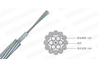 Dây hợp kim OPGW-aliminum Bộ phận quang học bằng thép không gỉ mạ nhôm trung tâm