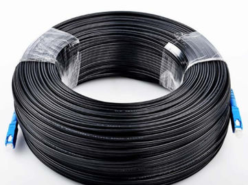 Cáp quang trong nhà Áo khoác đen Cáp thả FTTH với sợi quang G657A1 cho trong nhà