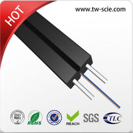 Cáp quang trong nhà Áo khoác đen Cáp thả FTTH với sợi quang G657A1 cho trong nhà