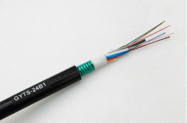 72 Core G652D Cáp sợi quang lỏng lẻo GYTS PE Chất liệu vỏ ngoài