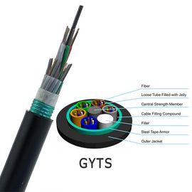 Cáp quang ngoài trời GYTS-Aerial với chôn trực tiếp Cáp bọc thép nhiều ống lỏng lẻo cho