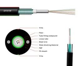 2-24 Core G652D GYXTW Un I- Cáp quang bọc ngoài trời Cáp quang / Truyền thông SM Cáp quang