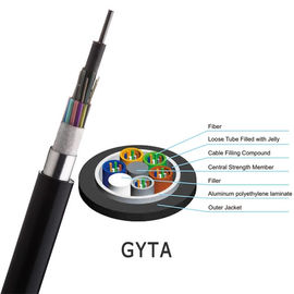 GYTA/GYTA53 Cáp quang sợi ngoài trời mắc kẹt Dây thép tăng cường kim loại Thành viên với mô hình đơn