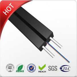 Cáp quang mềm trong nhà tự hỗ trợ Cáp màu đen / trắng Áo khoác màu 245 ± 10um Đường kính lớp phủ
