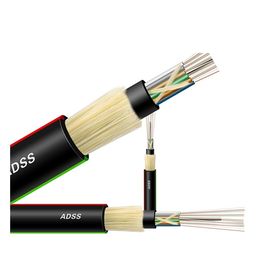 48 lõi ADSS Cáp quang tự hỗ trợ Màu đen Vỏ ngoài Màu 100 Span