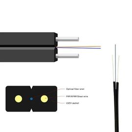 Cáp quang hình bướm FTTH GJYXFH Simplex Bow Type G657A1 Drop Wire Fiber Optic 2 Core