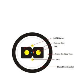Cáp quang hình bướm FTTH GJYXFH Simplex Bow Type G657A1 Drop Wire Fiber Optic 2 Core