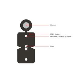 12 Core FTTH Drop Cable Chế độ đơn Hình 8 Độ bền của dây thép
