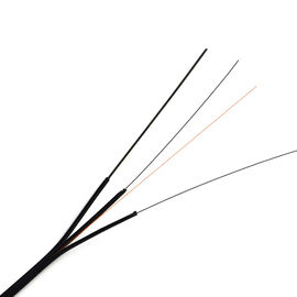Cáp thả FTTH 1-4 lõi FRP / Thành viên cường độ thép Cáp quang phẳng được bảo hiểm