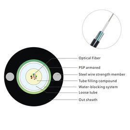 PE Jacket GYXTW 8 lõi trung tâm ống lỏng ngoài trời và ống dẫn SM Cáp sợi có thành phần sức mạnh dây thép