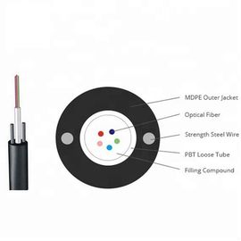 OEM GYXTY 12 Core Black PE Bên ngoài Trung tâm Loose Tube Cáp quang SM trên không và ống dẫn ngoài trời