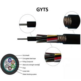 Cáp quang ngoài trời GYTS Băng thép viễn thông bọc thép bị mắc kẹt