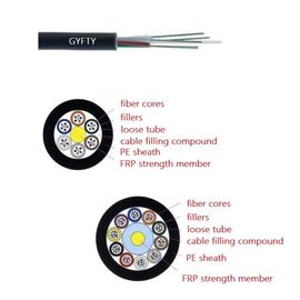 Cáp quang GYFTY 6 lõi Ống lỏng Không kim loại &amp; Không bọc thép Ngoài trời