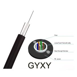 Chế độ đơn 24 lõi ngoài trời G652D với hai dây thép cường lực Thành viên Cáp quang sợi quang GYXY
