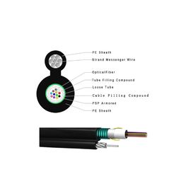 Loose Tube bị mắc kẹt GYXTC8S Cáp 2 lõi ngoài trời Viễn thông trên không