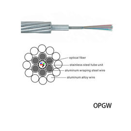 48 Core Aerial Central Optical Unit Overhead Ground Wire Opgw Cable Cáp mặt trời quang học