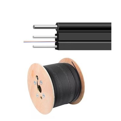 1-24 Core SM G657A1 Cáp thả sợi bọc thép Mạng FTTH Áo khoác đen LSZH cho trong nhà