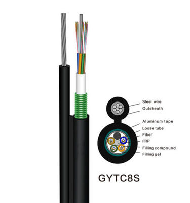 36 lõi Tự hỗ trợ Cáp mạng bọc thép GYTC8 Cáp quang sợi cho cáp ngoài trời