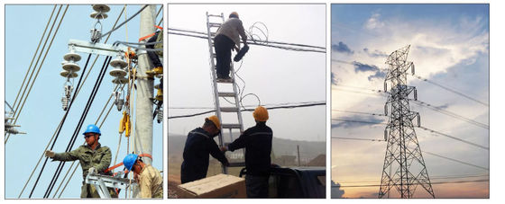 ADSS 144 Core phi kim loại FRP Tất cả cáp quang tự hỗ trợ điện môi