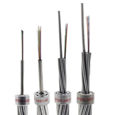 Bơm thép không gỉ OPGW Cáp sợi quang 82.0kN Max Stress làm việc cho ngoài trời